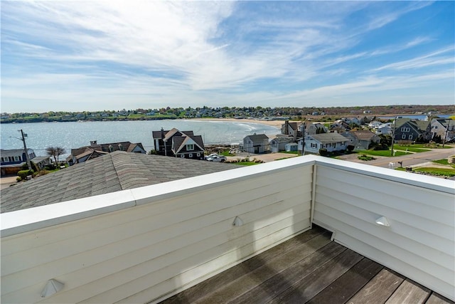 water view featuring nearby suburban area