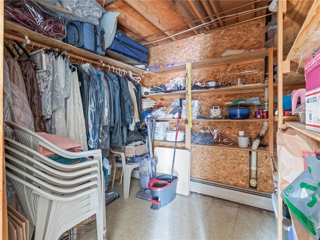 132 Elton Cir, Cranston, RI 02921 - storage area featuring a baseboard heating unit