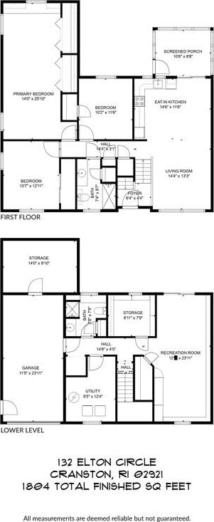 132 Elton Cir, Cranston, RI 02921 - floor plan