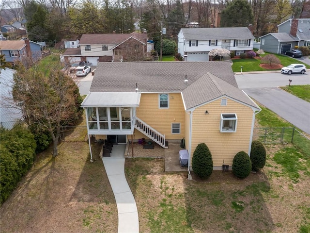 132 Elton Cir, Cranston, RI 02921 - birds eye view of property with a residential view