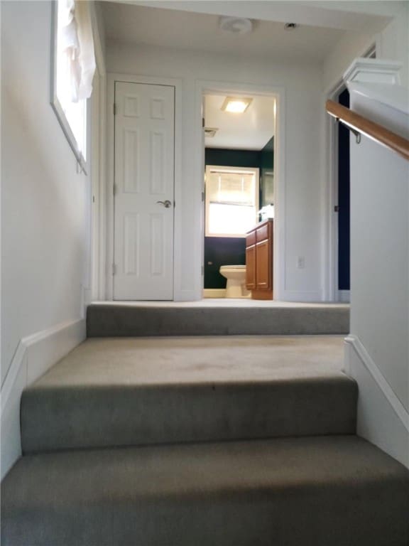 view of stairway