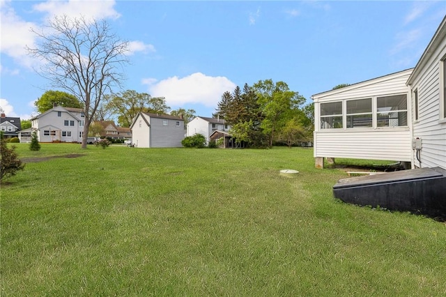 view of yard featuring a residential view