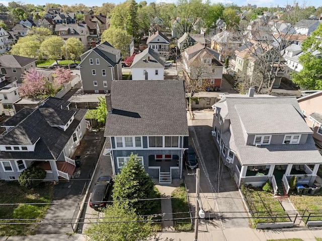 bird's eye view with a residential view