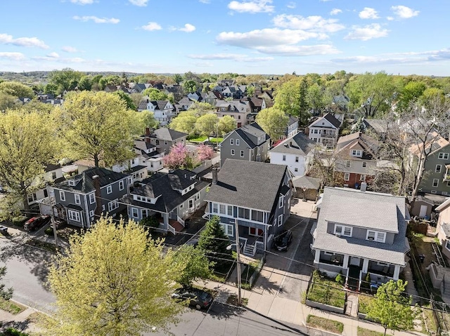 bird's eye view with a residential view