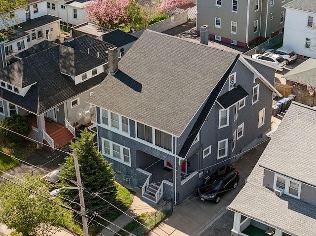 aerial view featuring a residential view