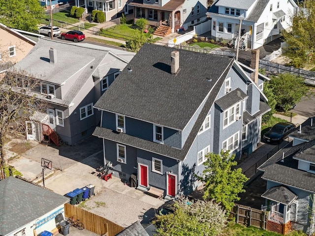 aerial view featuring a residential view