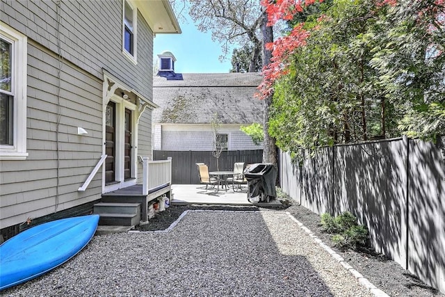 view of patio / terrace featuring a fenced backyard