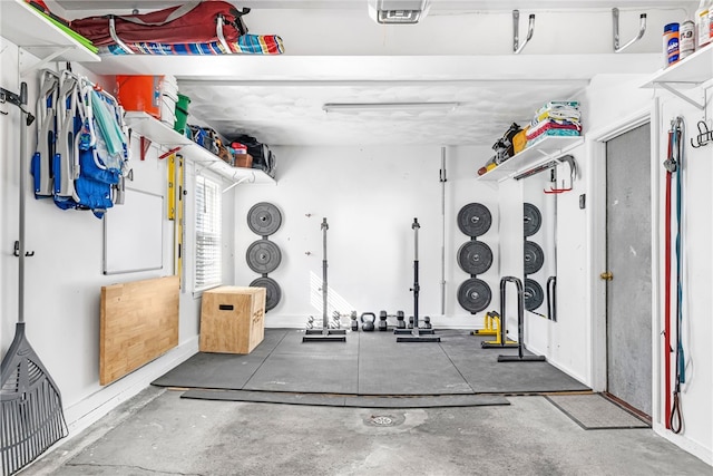 view of exercise area