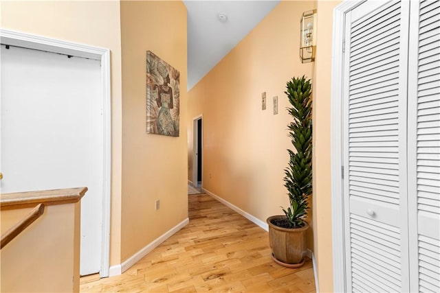 215 Rocky Point Ave, Warwick, RI 02889 - hall with baseboards and light wood-style flooring