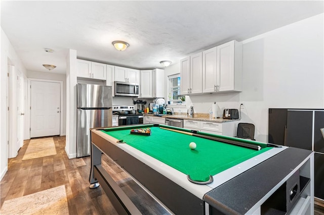 193 Harrison St, Pawtucket, RI 02860 - game room with billiards and wood finished floors