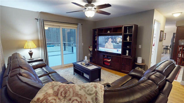 4 Tray Hollow Rd, Foster, RI 02825 - living area with a ceiling fan and light wood-style flooring