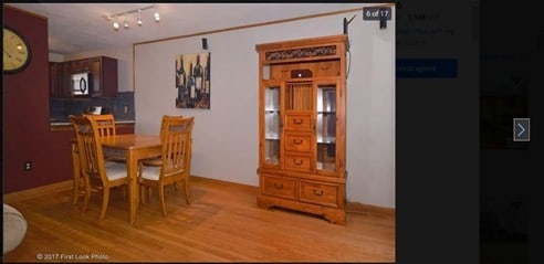 dining area featuring wood finished floors