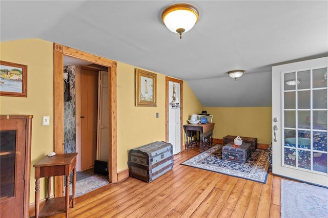 48 Highview Ave, Hopkinton, RI 02832 - additional living space featuring hardwood / wood-style floors and vaulted ceiling