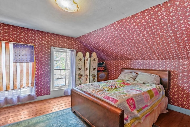 48 Highview Ave, Hopkinton, RI 02832 - bedroom featuring hardwood / wood-style floors and wallpapered walls