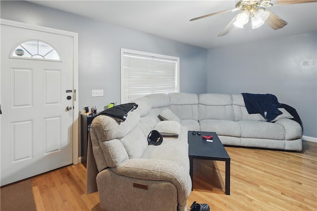 17 Grotto Ave Unit 1, Pawtucket, RI 02860 - living area with a ceiling fan and wood finished floors