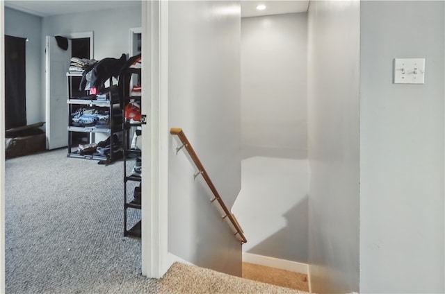 17 Grotto Ave Unit 1, Pawtucket, RI 02860 - stairs with carpet and recessed lighting