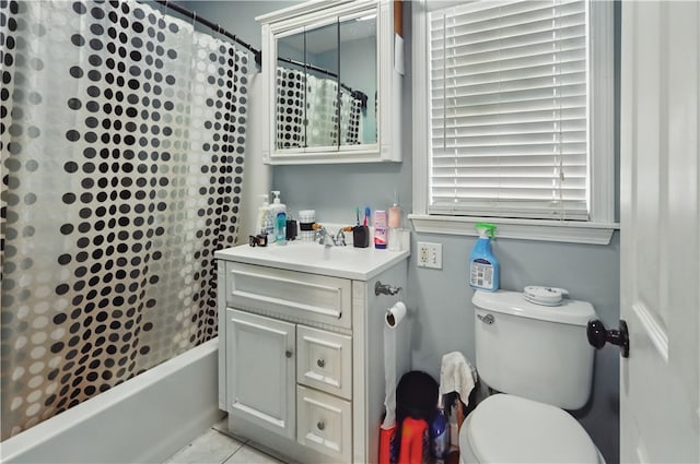 17 Grotto Ave Unit 1, Pawtucket, RI 02860 - full bath with toilet, tile patterned floors, vanity, and shower / bath combination with curtain
