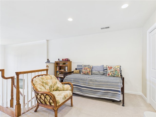 6 Yarmouth Cir S, Kingstown, RI 02879 - carpeted bedroom with baseboards, visible vents, and recessed lighting