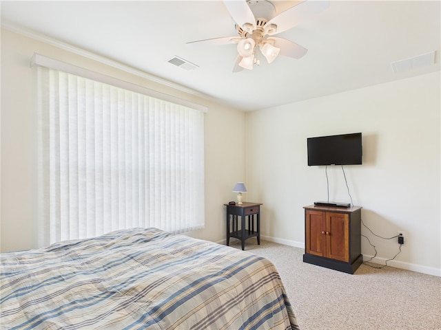 6 Yarmouth Cir S, Kingstown, RI 02879 - carpeted bedroom with ceiling fan, baseboards, and visible vents
