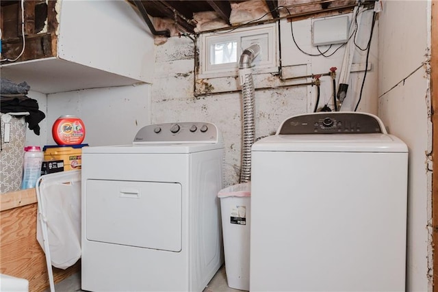 laundry room with washer and clothes dryer and laundry area