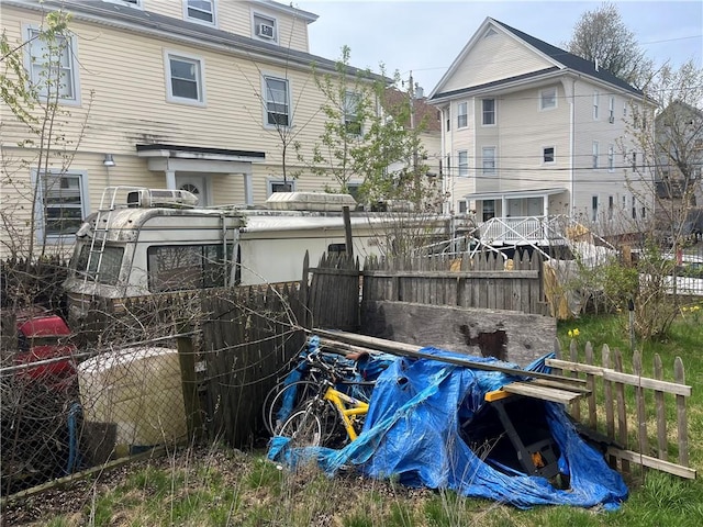 exterior space with fence