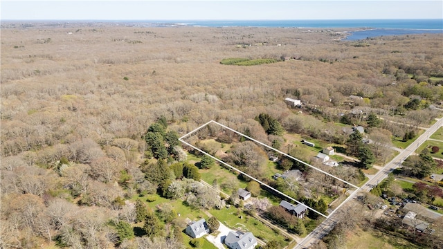 246 Long Hwy, Little Compton, RI 02837 - aerial overview of property's location featuring property parcel outlined and a large body of water