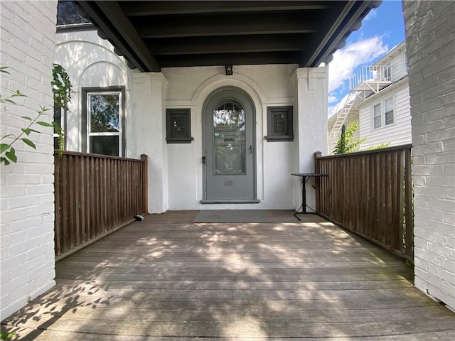 404 Lloyd Ave Unit 408, Providence, RI 02906 - property entrance with stucco siding