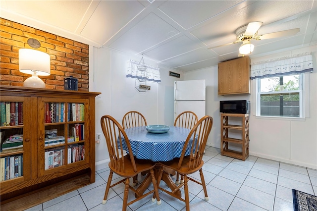 82 Uzzi Ave, Westerly, RI 02891 - dining area with a ceiling fan and light tile patterned floors