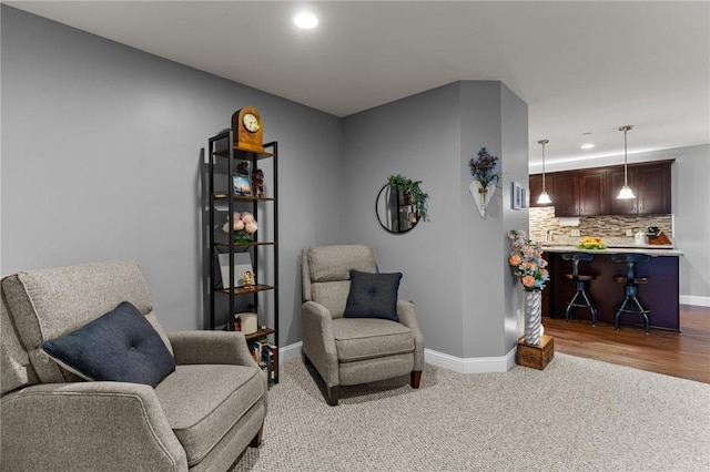 40 Saw Mill Dr Unit 203, North Kingstown, RI 02852 - living area featuring recessed lighting, baseboards, and carpet floors
