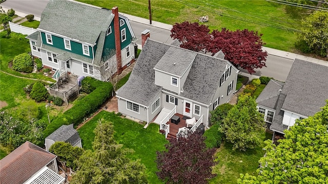 view from above of property