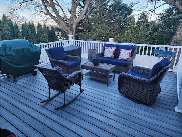 8 Marigold Ct, Cranston, RI 02920 - wooden deck featuring area for grilling and outdoor lounge area