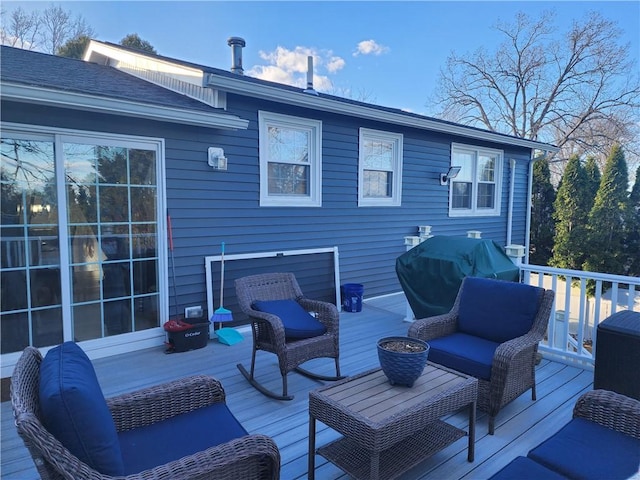 8 Marigold Ct, Cranston, RI 02920 - deck with area for grilling