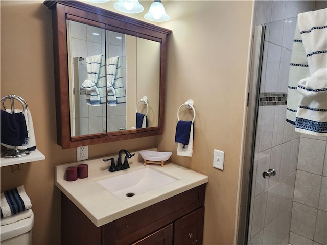 8 Marigold Ct, Cranston, RI 02920 - bathroom with a stall shower, vanity, and toilet