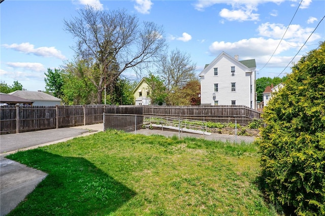 view of yard with a garden