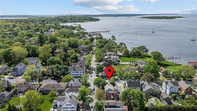 275 Hope St, Bristol, RI 02809 - aerial perspective of suburban area with a large body of water