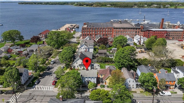 275 Hope St, Bristol, RI 02809 - aerial perspective of suburban area featuring a large body of water