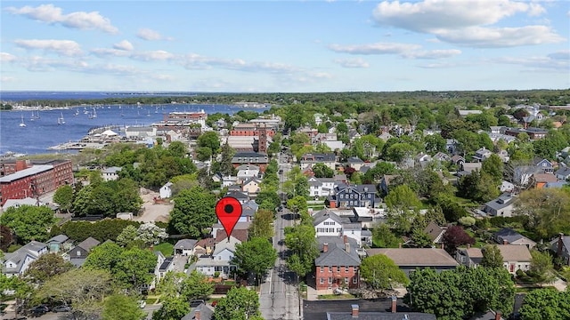 275 Hope St, Bristol, RI 02809 - aerial view of property's location featuring a large body of water and nearby suburban area