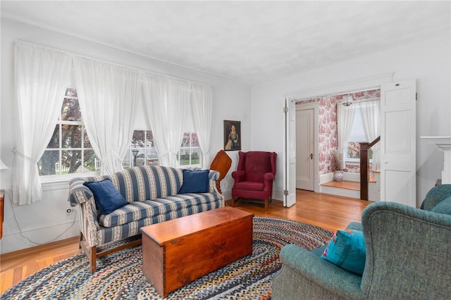 35 Miles Ave, East Providence, RI 02914 - living area with wood finished floors and baseboards