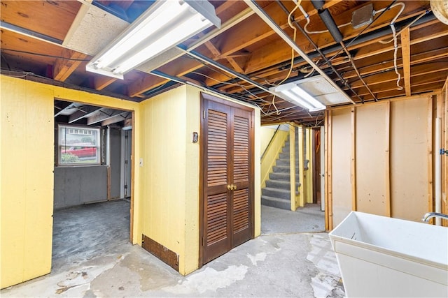 3 Baylor Dr, Coventry, RI 02816 - below grade area featuring a sink and stairway