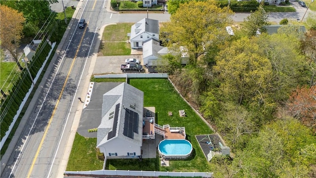 bird's eye view of a pool area