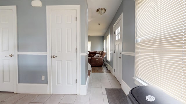 11 Crane St S, Pawtucket, RI 02860 - hallway with light tile patterned floors