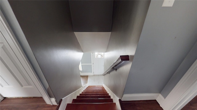 11 Crane St S, Pawtucket, RI 02860 - stairway with wood finished floors and baseboards
