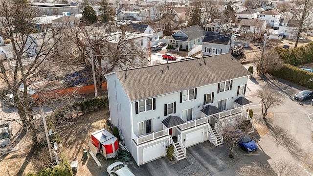 aerial perspective of suburban area