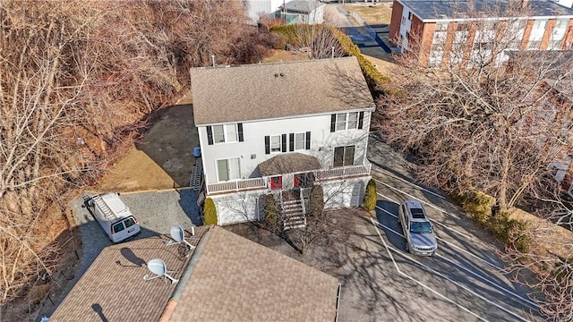 view from above of property