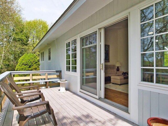 58 Leonard Dr, Tiverton, RI 02878 - view of wooden deck