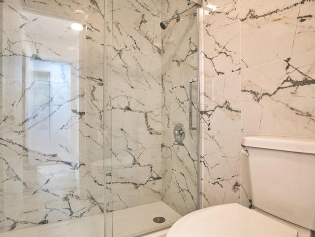 58 Leonard Dr, Tiverton, RI 02878 - full bath with toilet and a marble finish shower