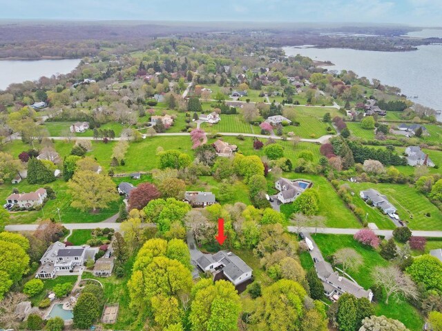 58 Leonard Dr, Tiverton, RI 02878 - aerial view of a nearby body of water