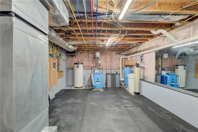 34 Ledgefield Rd, Scituate, RI 02857 - unfinished below grade area featuring water heater and a water softener
