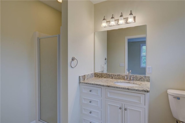 34 Ledgefield Rd, Scituate, RI 02857 - full bathroom featuring a stall shower, vanity, and toilet