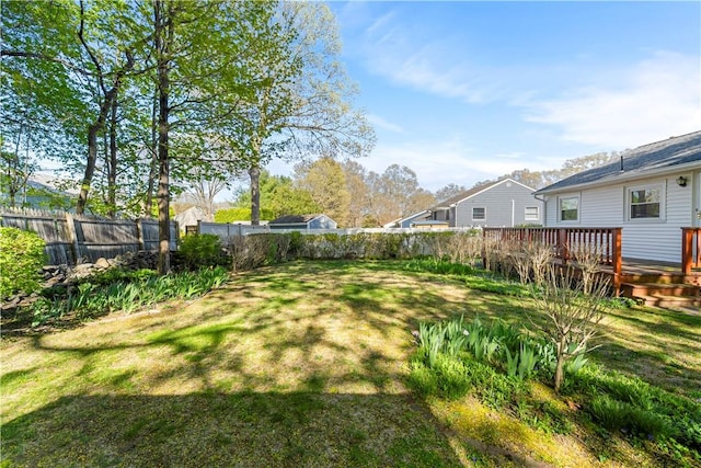 54 Glenwood Dr, North Kingstown, RI 02852 - view of yard featuring a deck